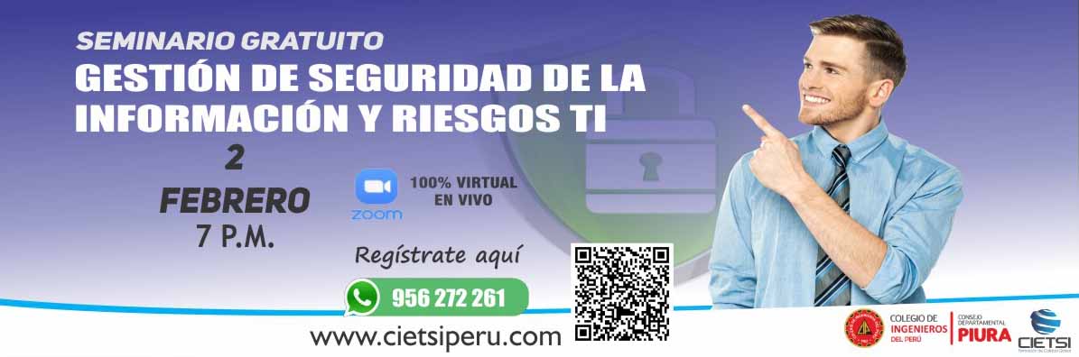 seminario gratuito gestiOn de seguridad de la informaciOn y riesgos ti 2024